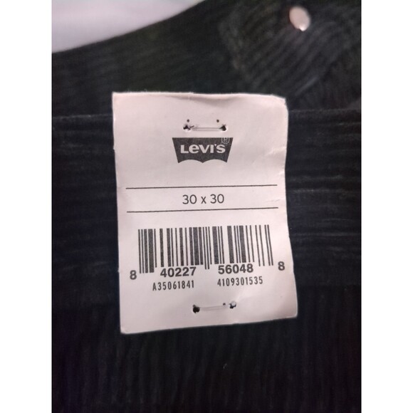 Levi's Corduroy Mom Jeans Women High-Waisted Size 30x30 Black Tapered Leg - Picture 11 of 13